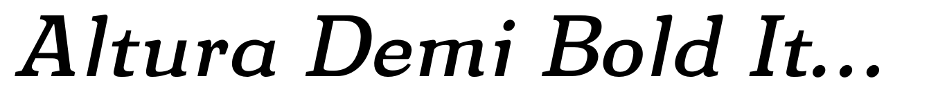 Altura Demi Bold Italic